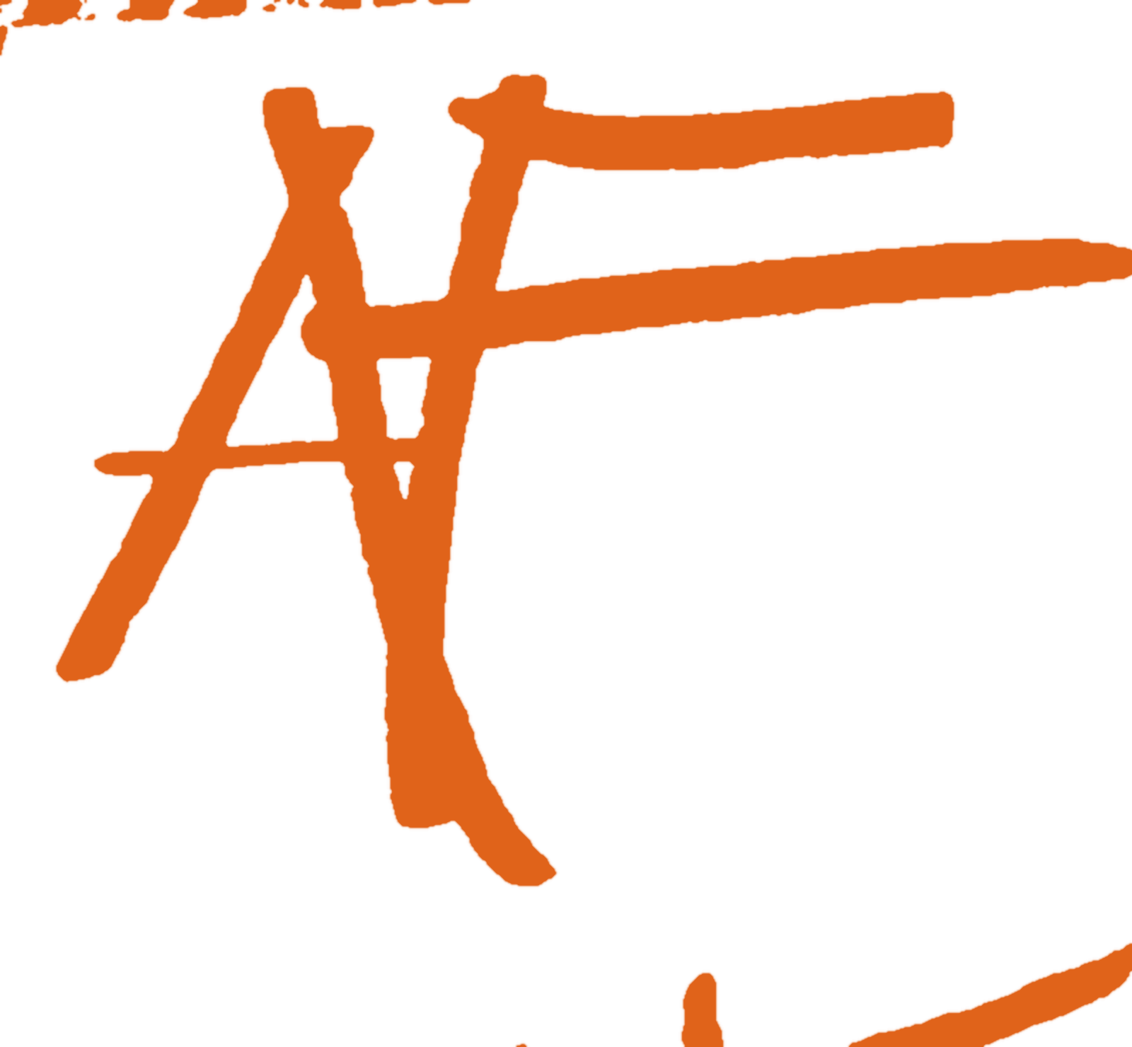 Hand-drawn AF monogram